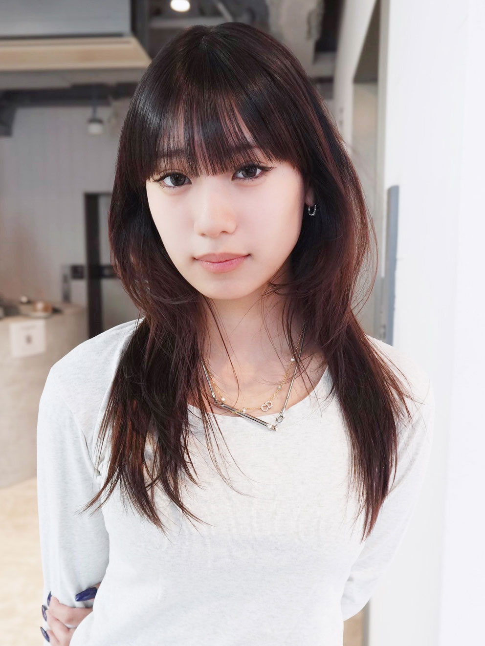 おくれ毛美髪ウルフレイヤー顔周りレイヤー_ba548991