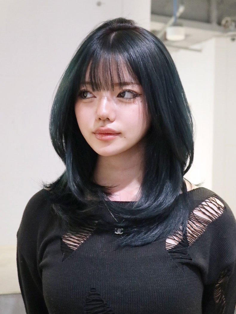 ロングくびれヘアおくれ毛前髪カット美髪_ba549101