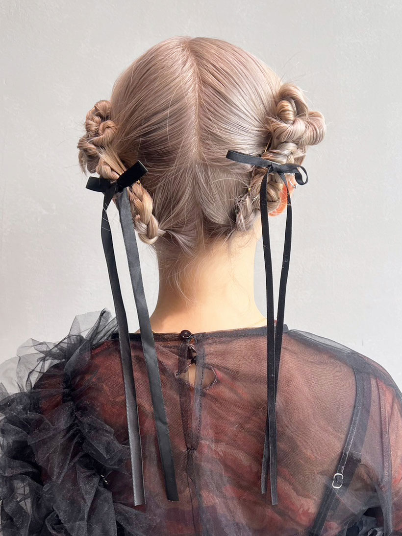 ロング顔周りレイヤー韓国ヘア美髪おくれ毛_ba547622