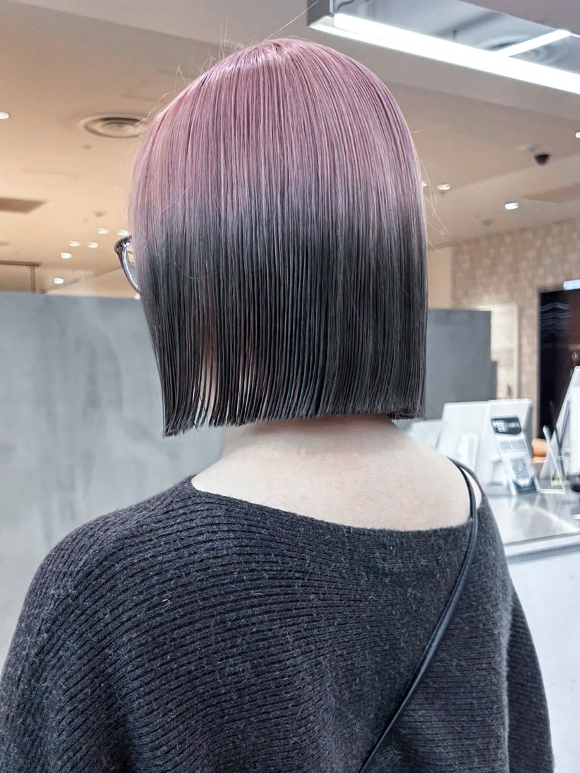 ボブミディアムショート美髪おくれ毛_ba550601