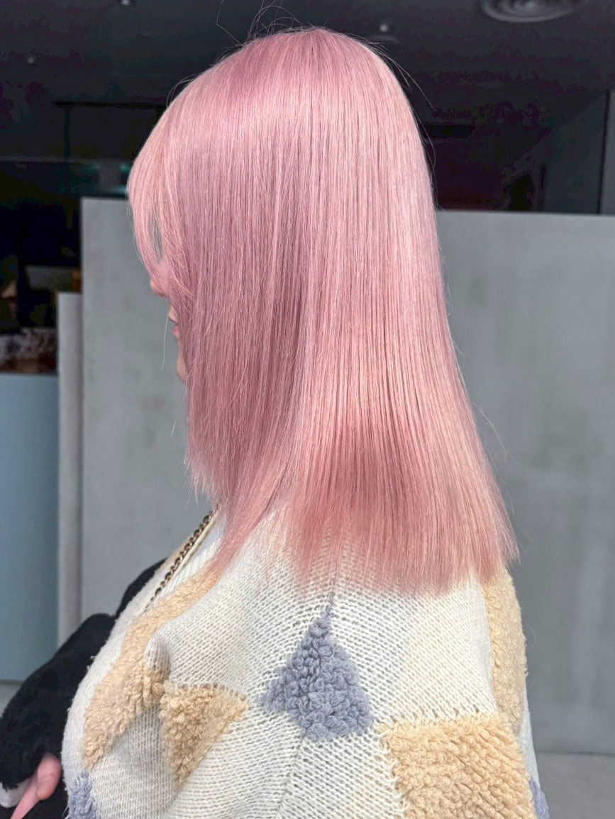 ロング顔周りレイヤー韓国ヘア美髪_ba550941