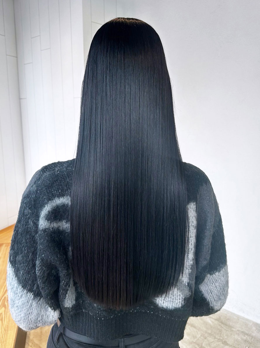 美髪おくれ毛韓国前髪カットヘアロング_ba550461