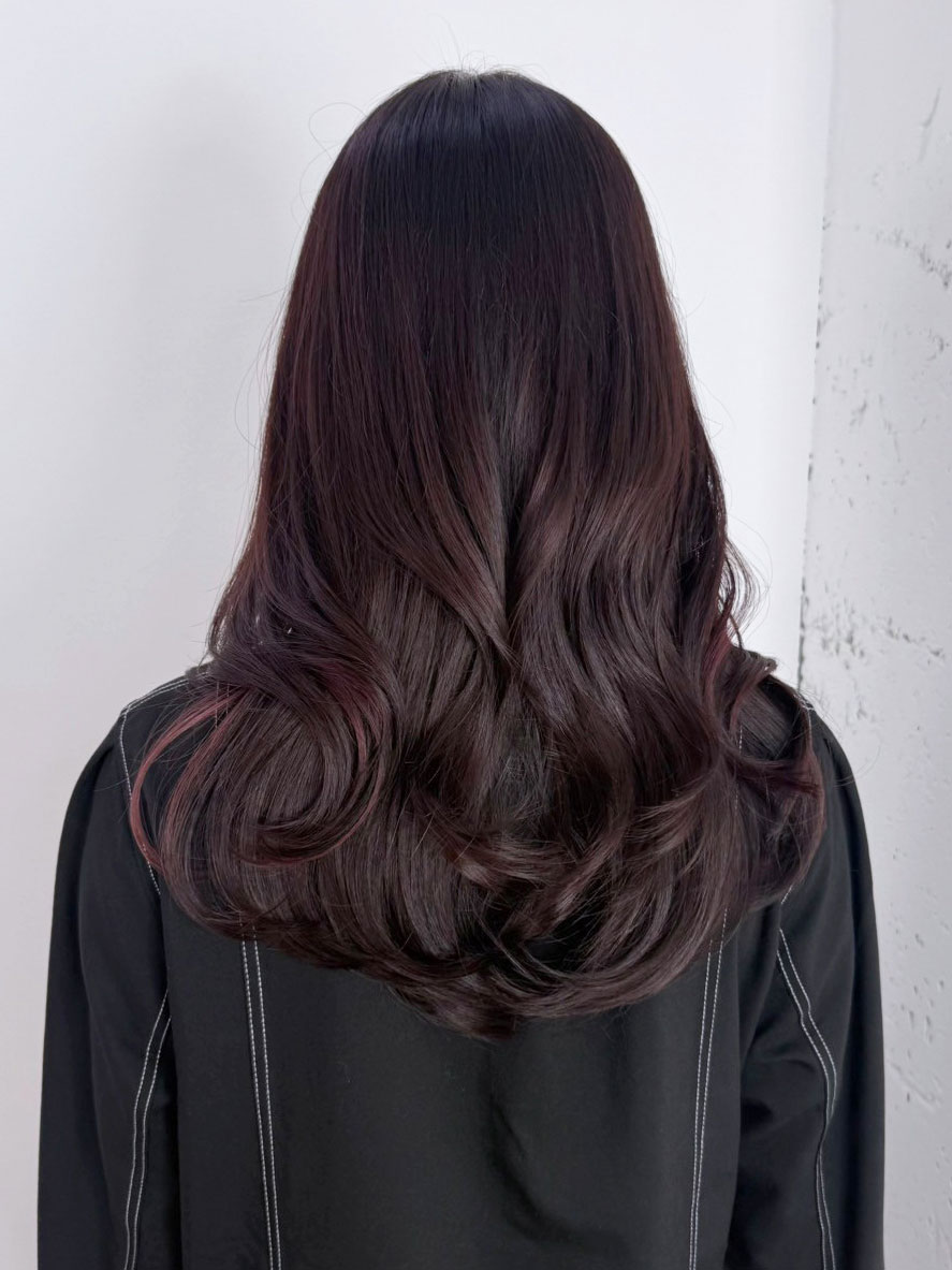 美髪おくれ毛韓国前髪カットヘアロング_ba549991