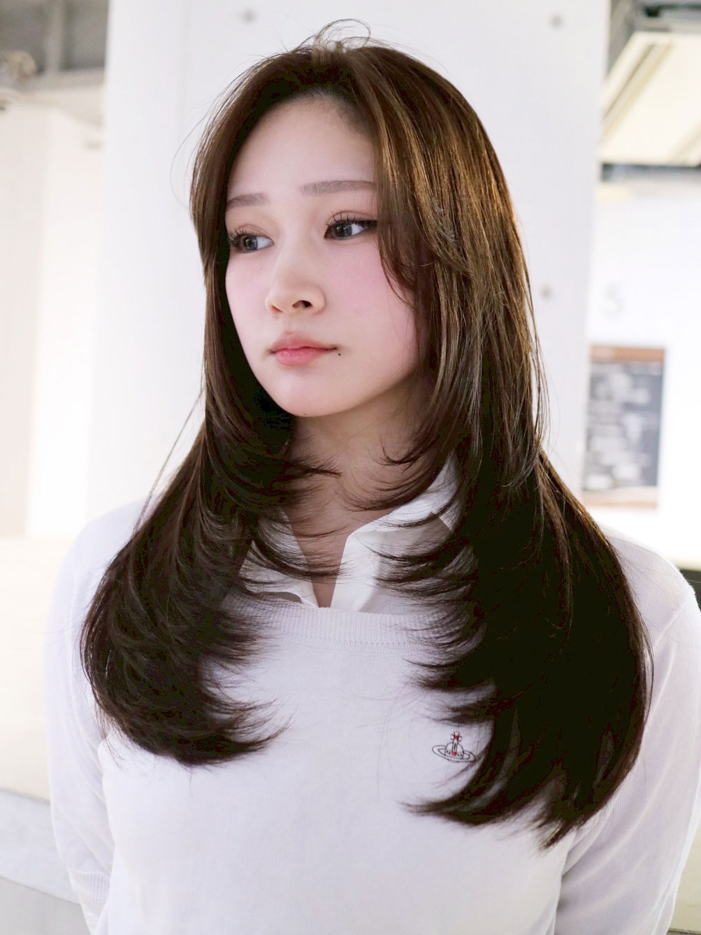 くびれヘアロング顔周りレイヤーウルフレイヤー美髪_ba551601
