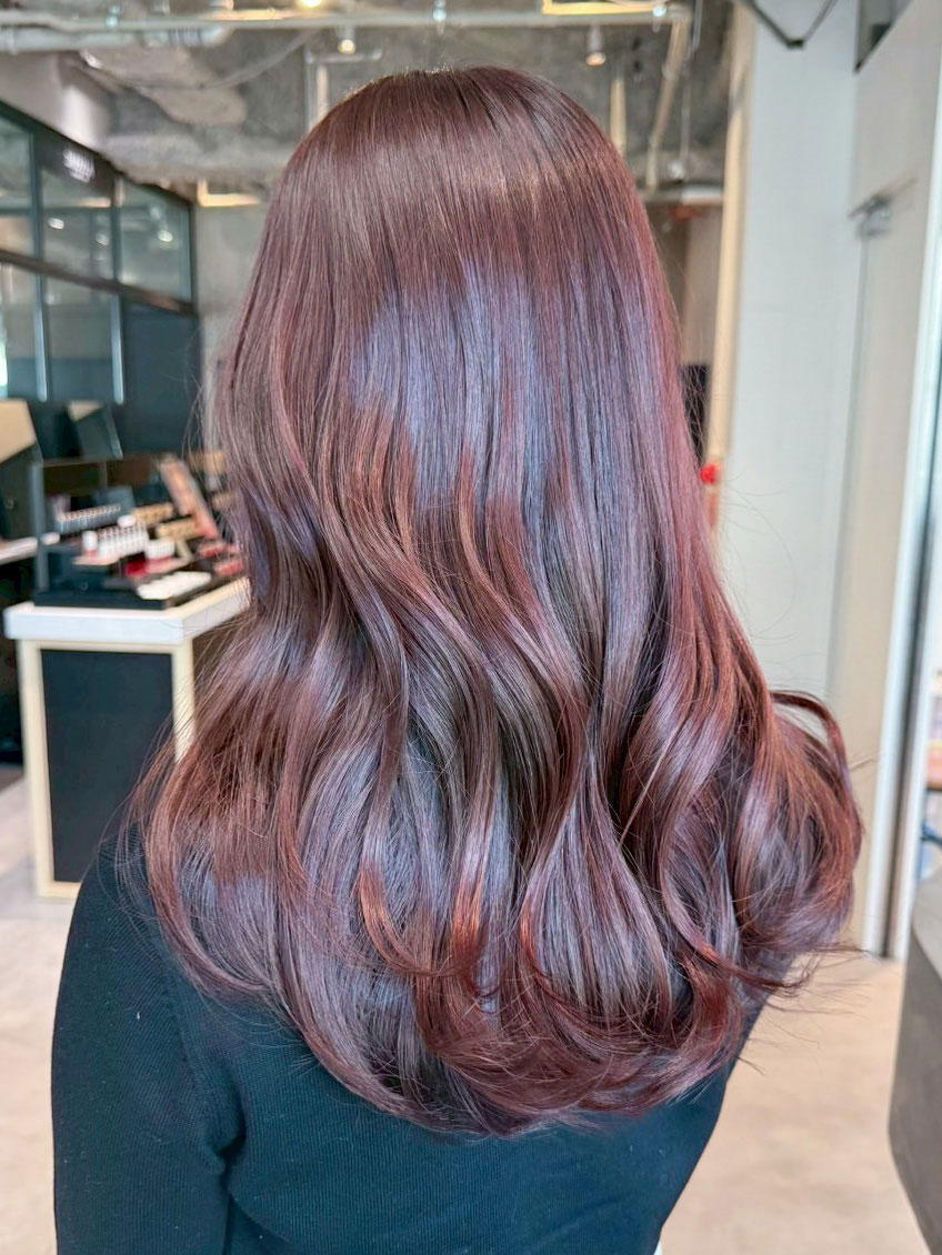 美髪くびれヘアロング顔周りレイヤー韓国ヘア_ba551481