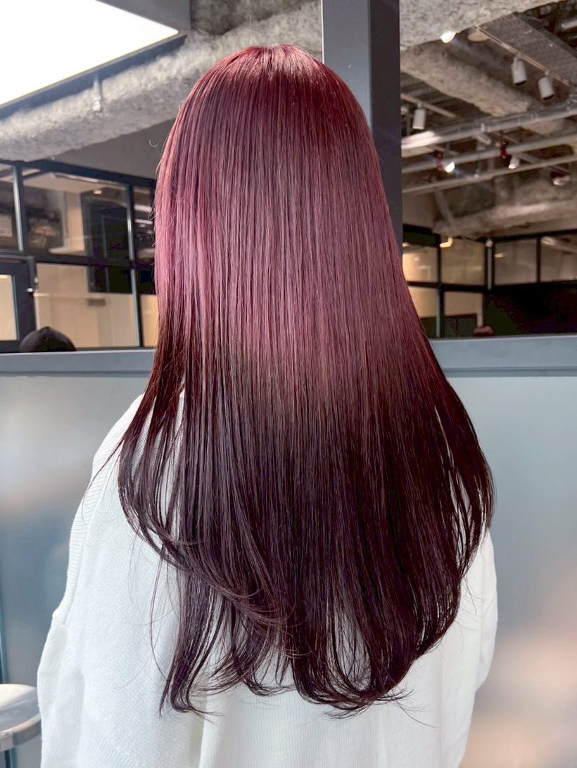 ロング顔周りレイヤー韓国ヘア美髪_ba551432