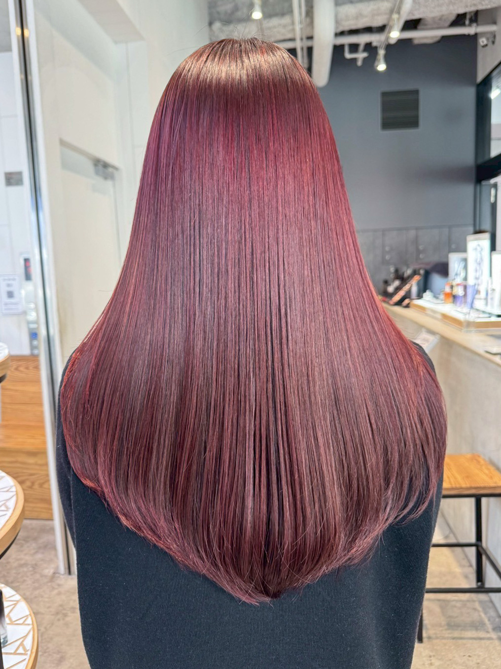ロング顔周りレイヤー韓国ヘア美髪_ba551381