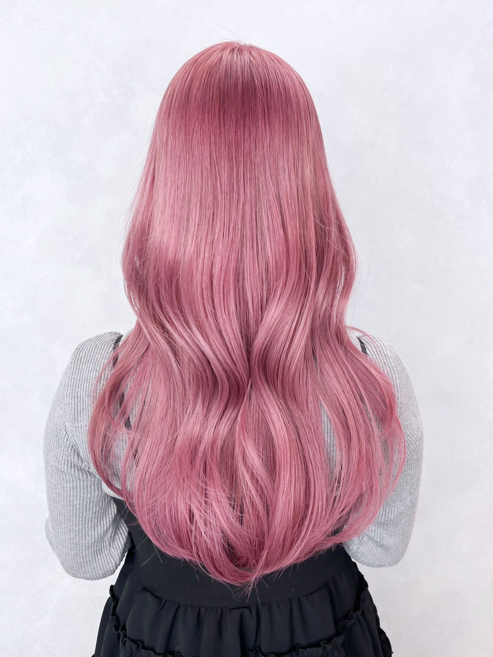ロング顔周りレイヤー韓国ヘア美髪くびれヘア_ba551801