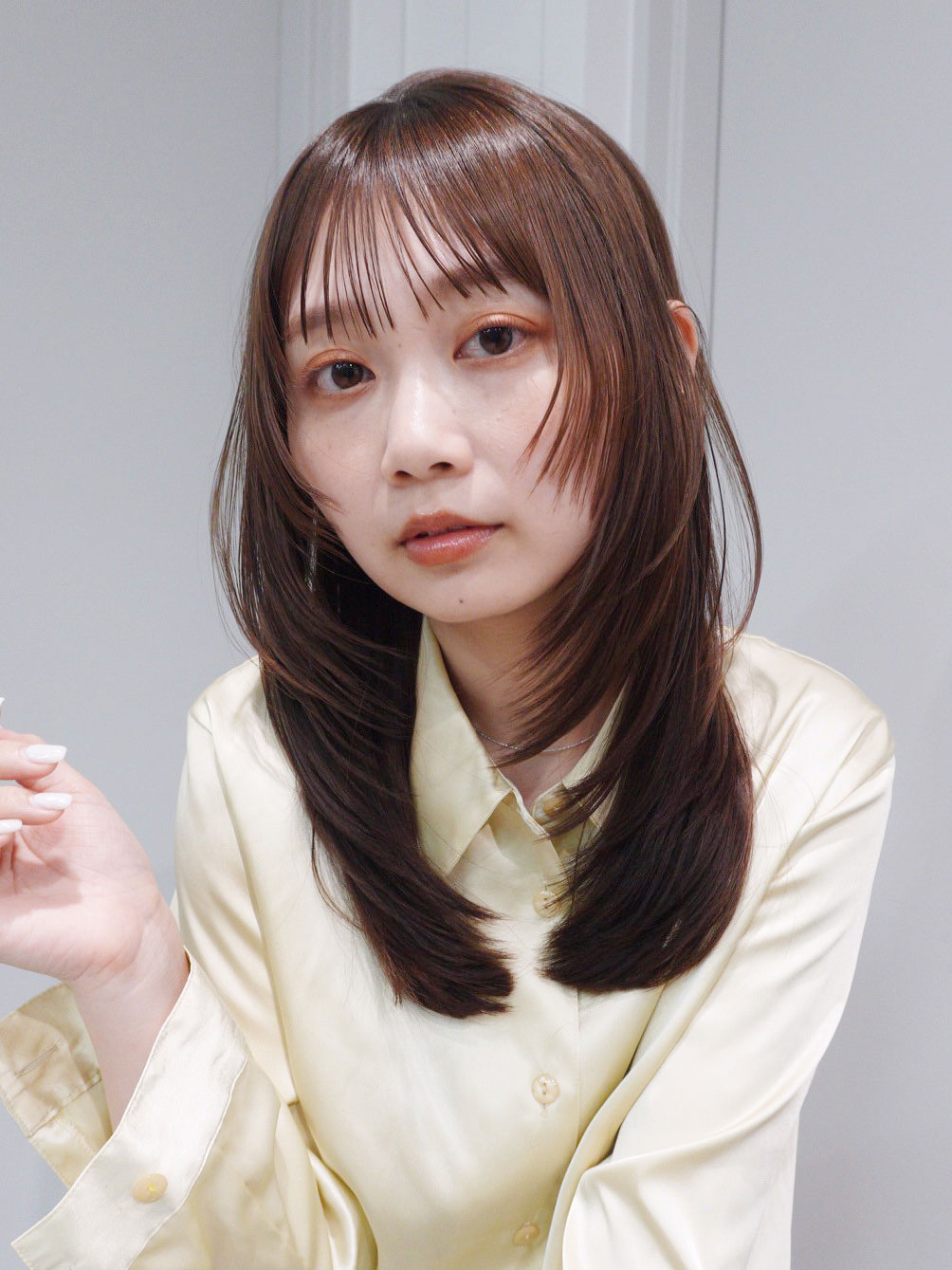 ロング顔周りレイヤー前髪カット美髪_ba553131