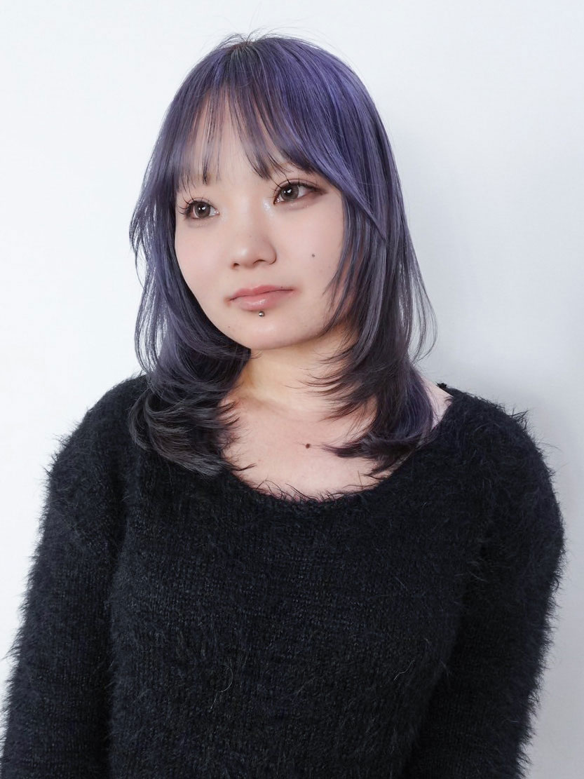 ロングおくれ毛韓国ヘア顔周りレイヤー美髪_ba554681