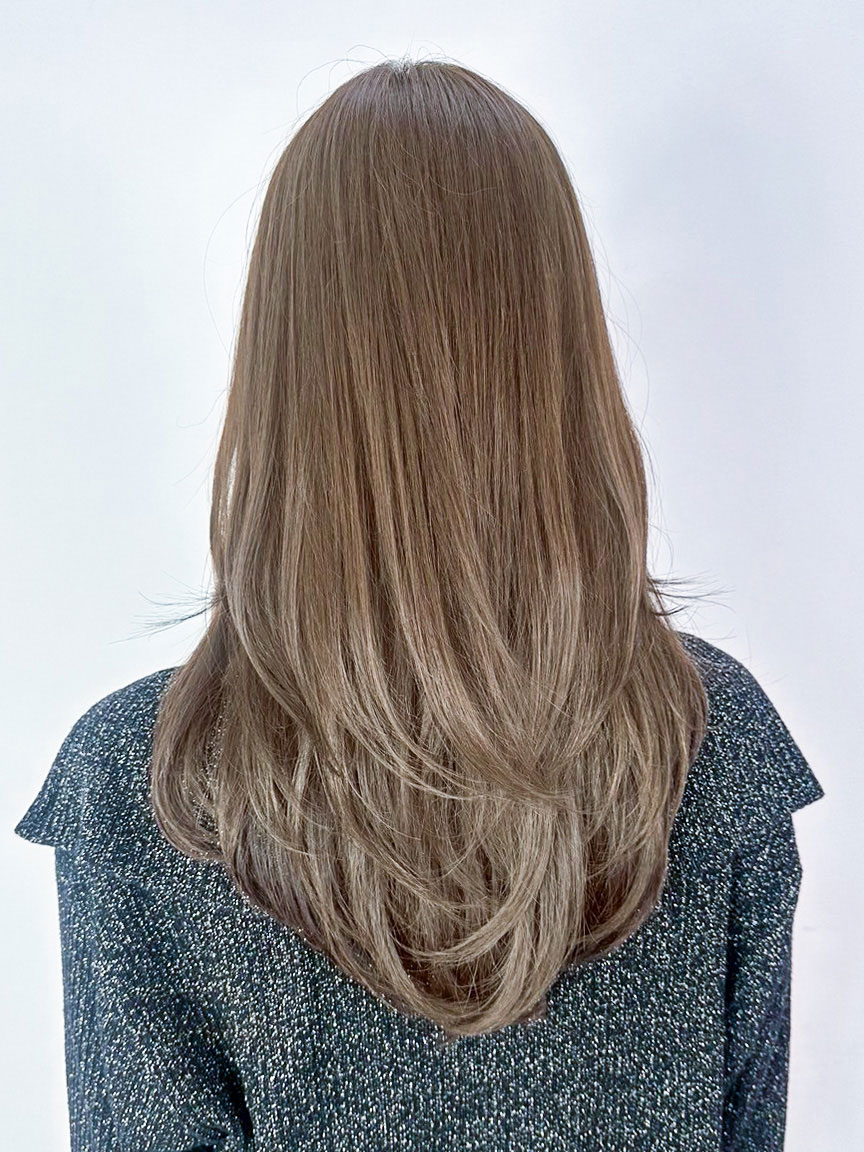 くびれヘアミルクティー美髪顔周りレイヤー_ba555091
