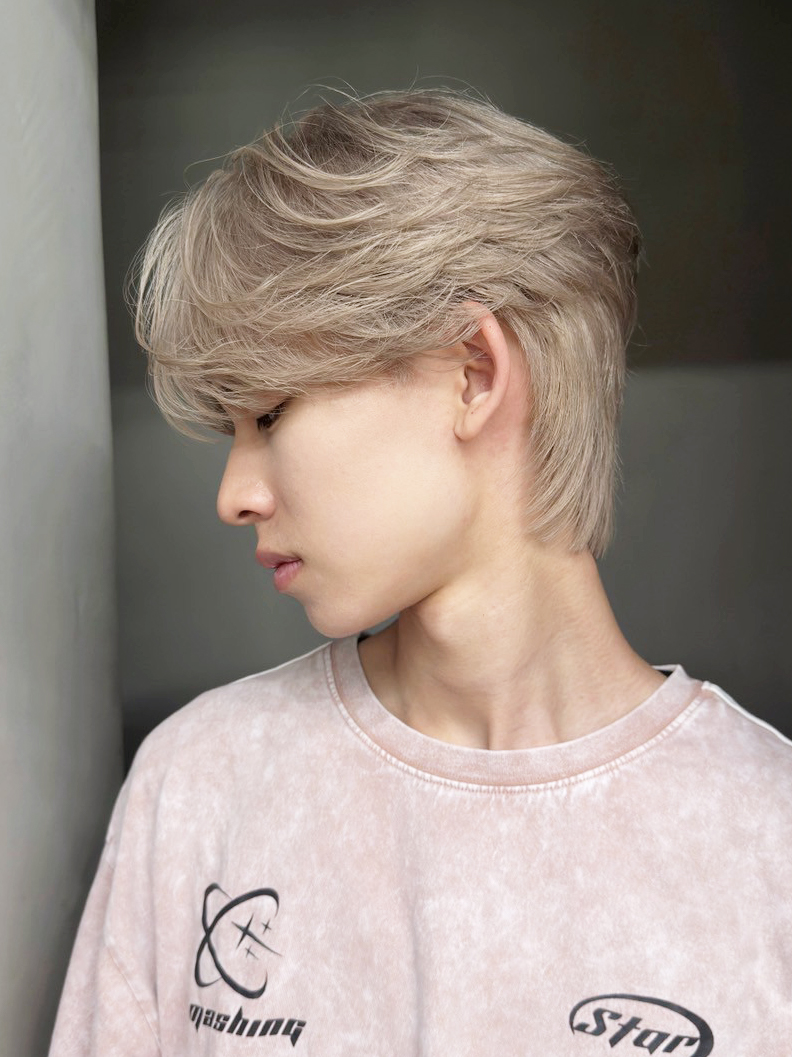 フェザーパーマサーフカール刈り上げセンターパート_ba568031